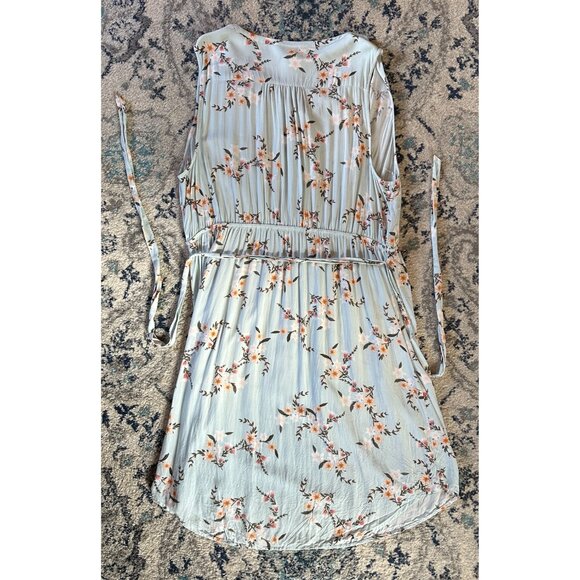 AVA & VIV floral sleeveless dress in light blue, women's plus size 3XL - Picture 12 of 13